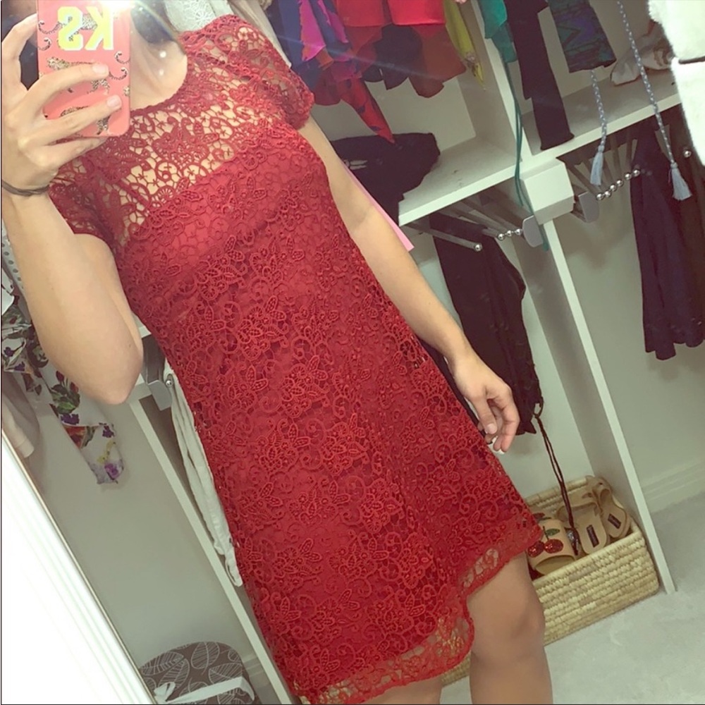 Zara Red Lace dress